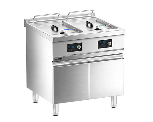 ποιότητας  Floor Western Electric Double-tank Deep Fryer with Cabinet εργοστάσιο